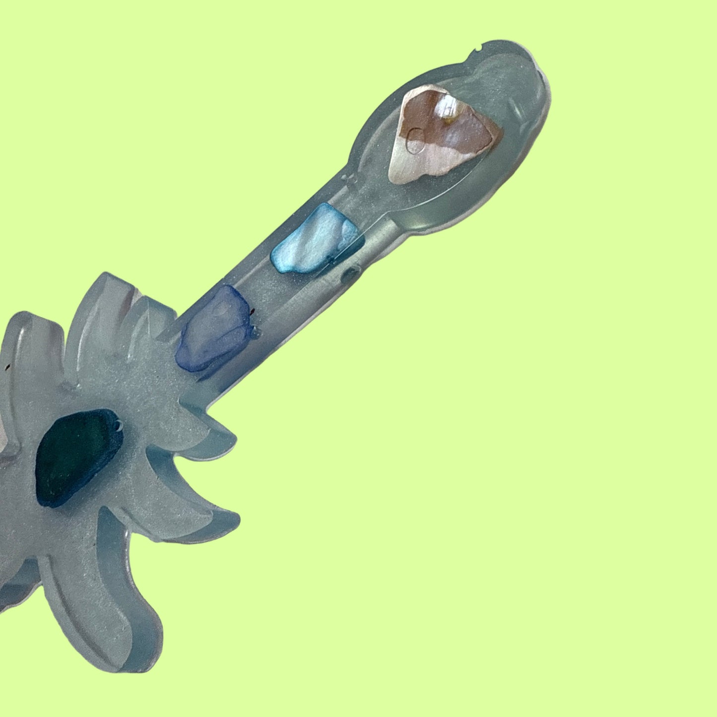 Decor - Handmade by Erin resin sword blue lge