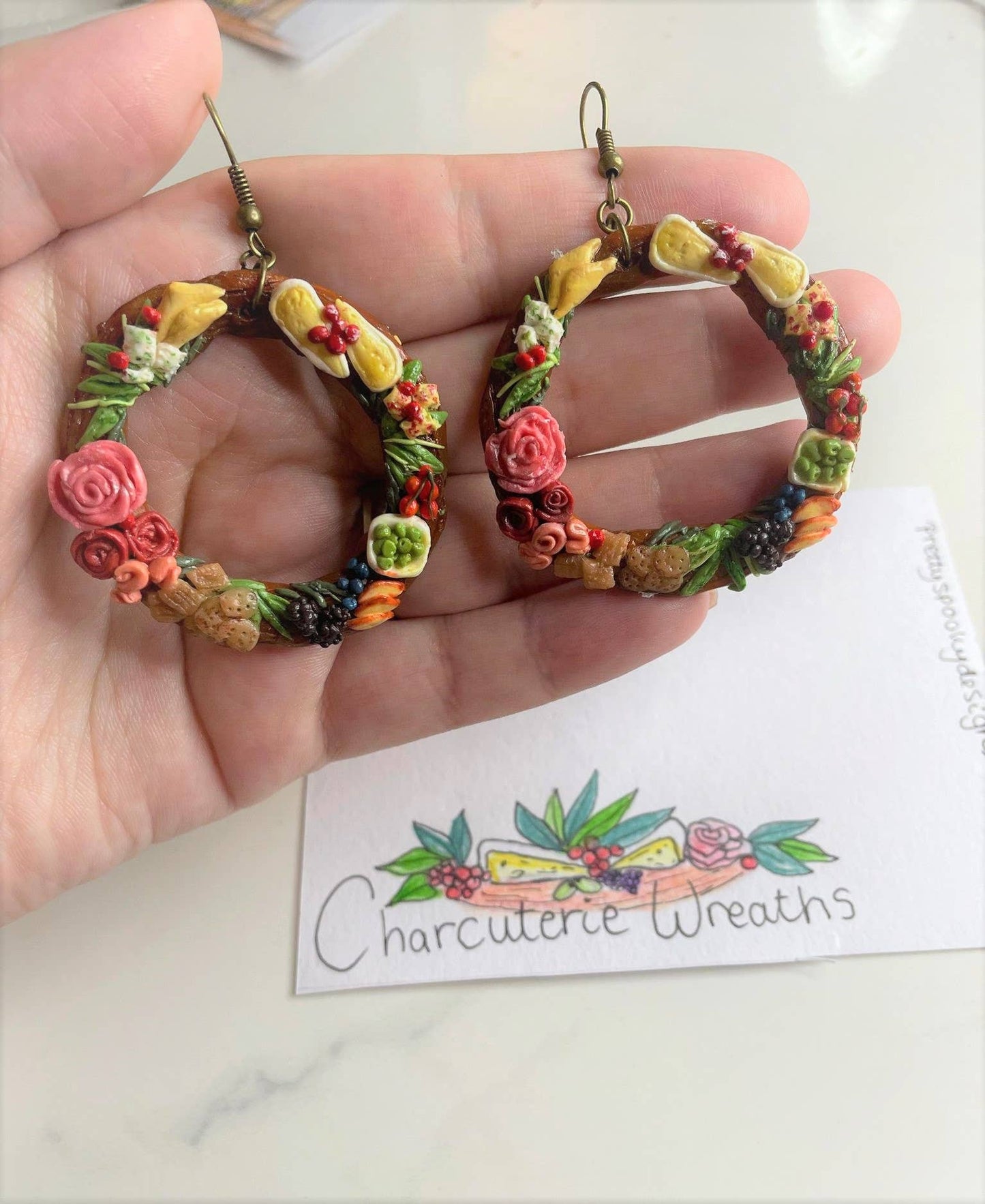 Earrings - Charcuterie Wreath