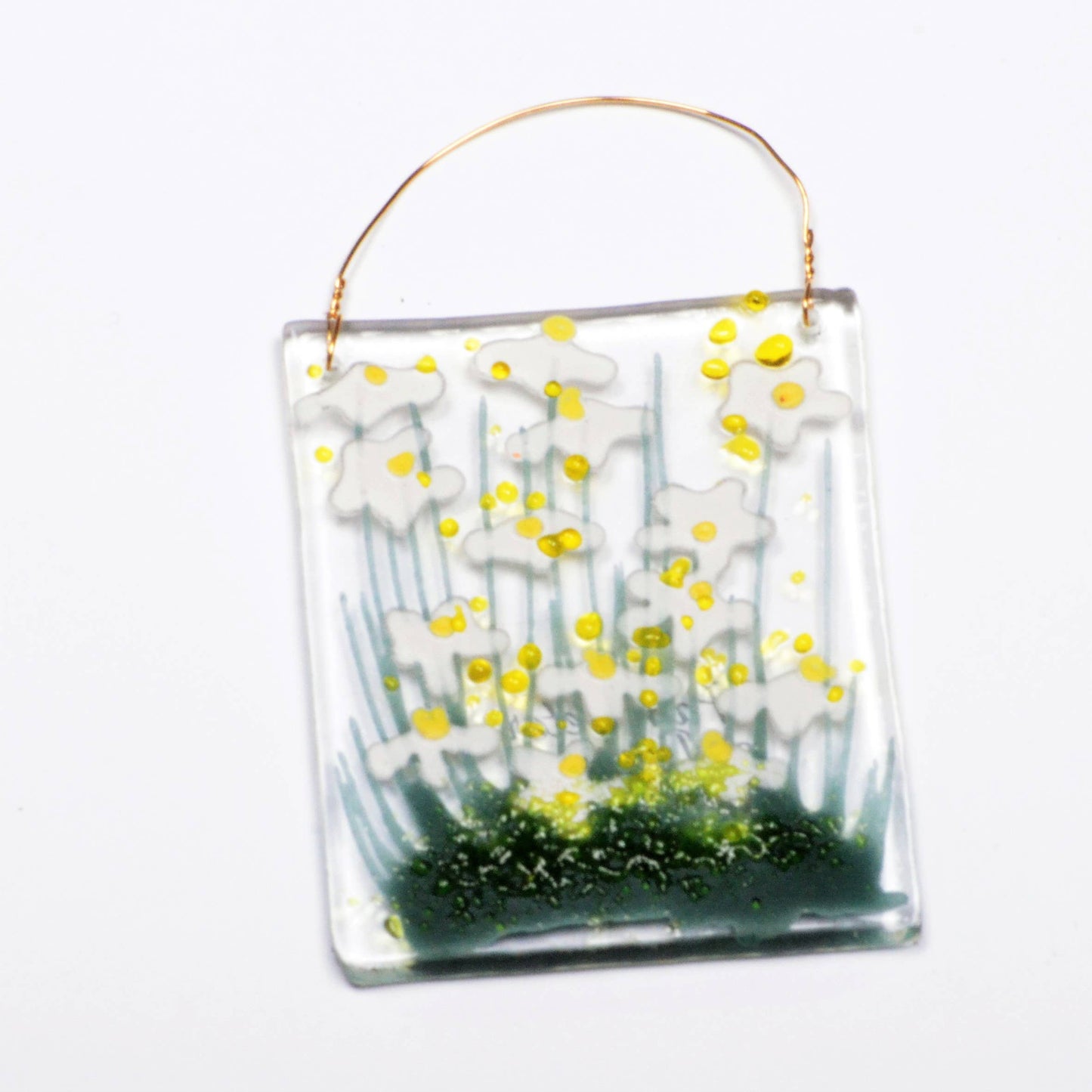 Token - Handmade Fused Glass - Daisy