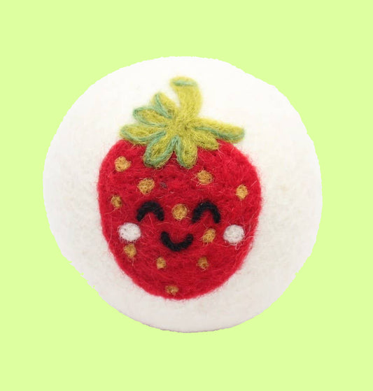 Eco Wool Dryer Balls Fair Trade: Strawberry