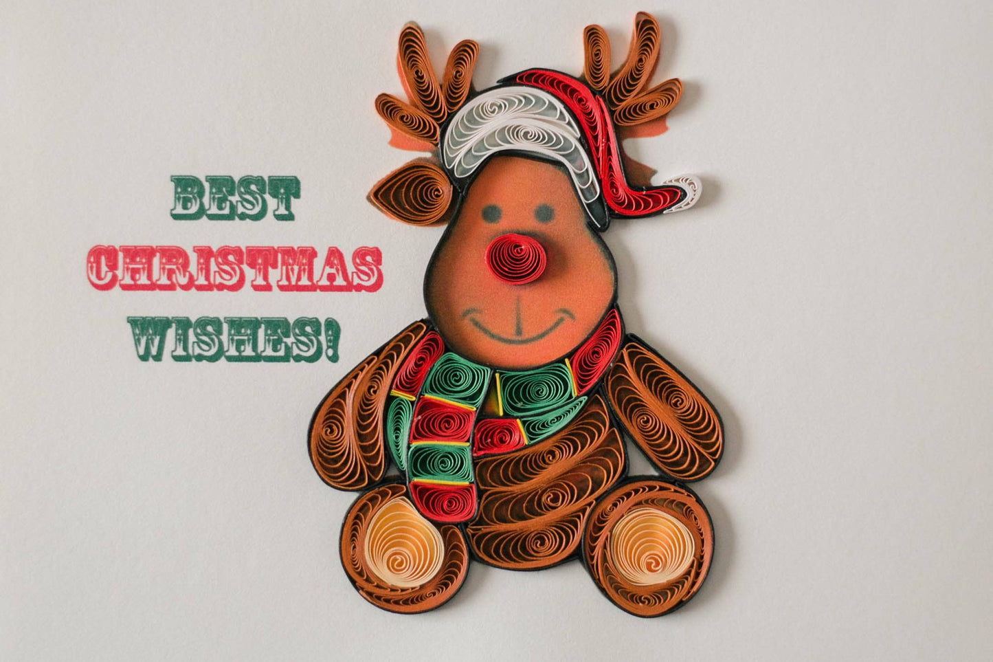 Greeting Card - Quill Reindeer