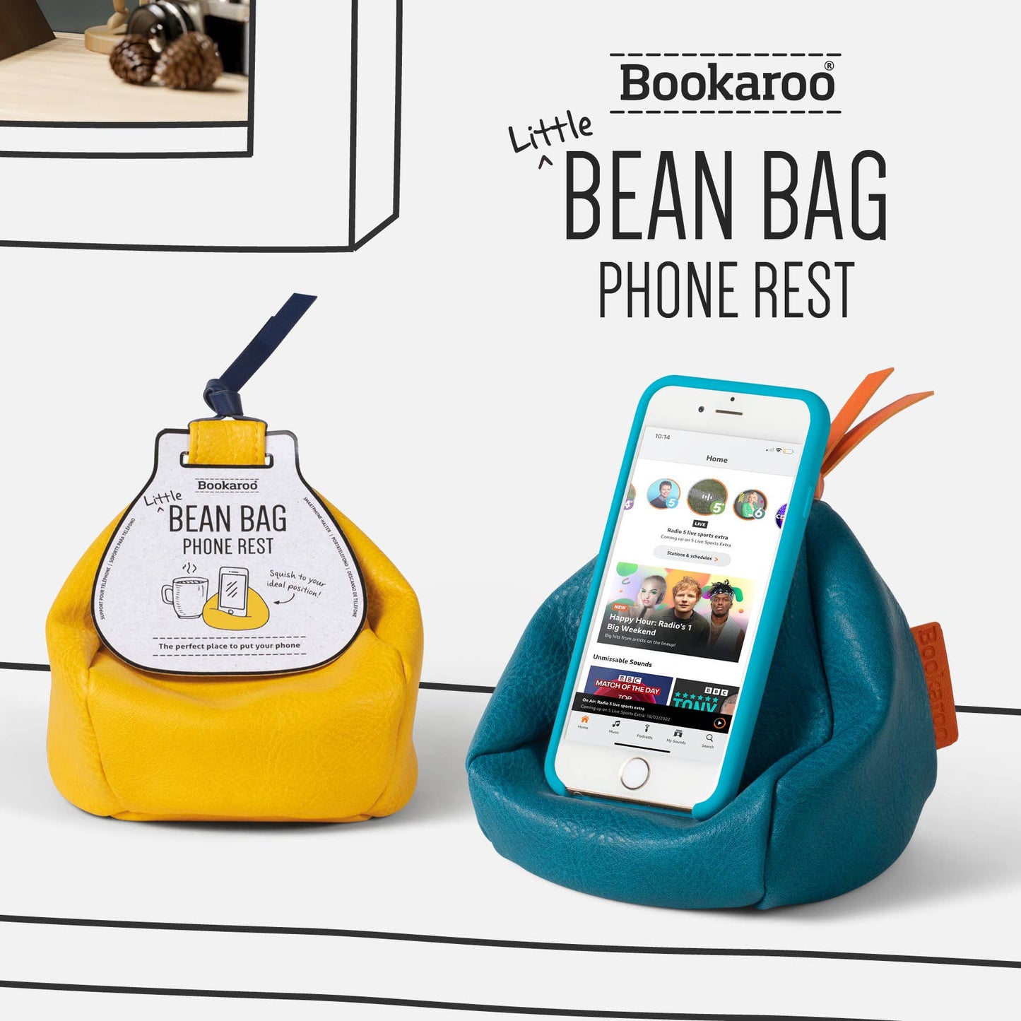 Phone Rest - Little Bean Bag Charcoal
