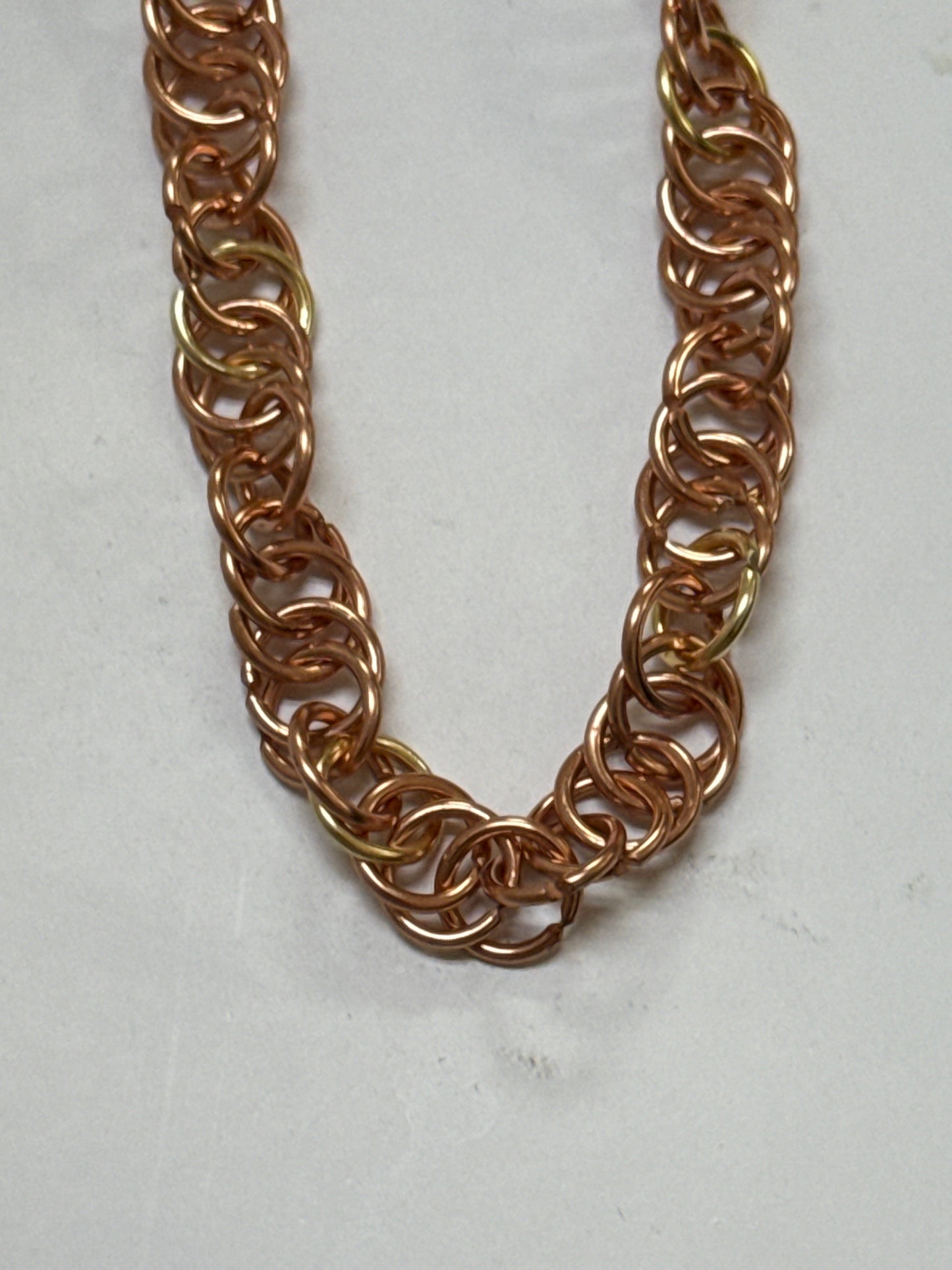 Necklace - copper w gold DNA by McNorcan Creations