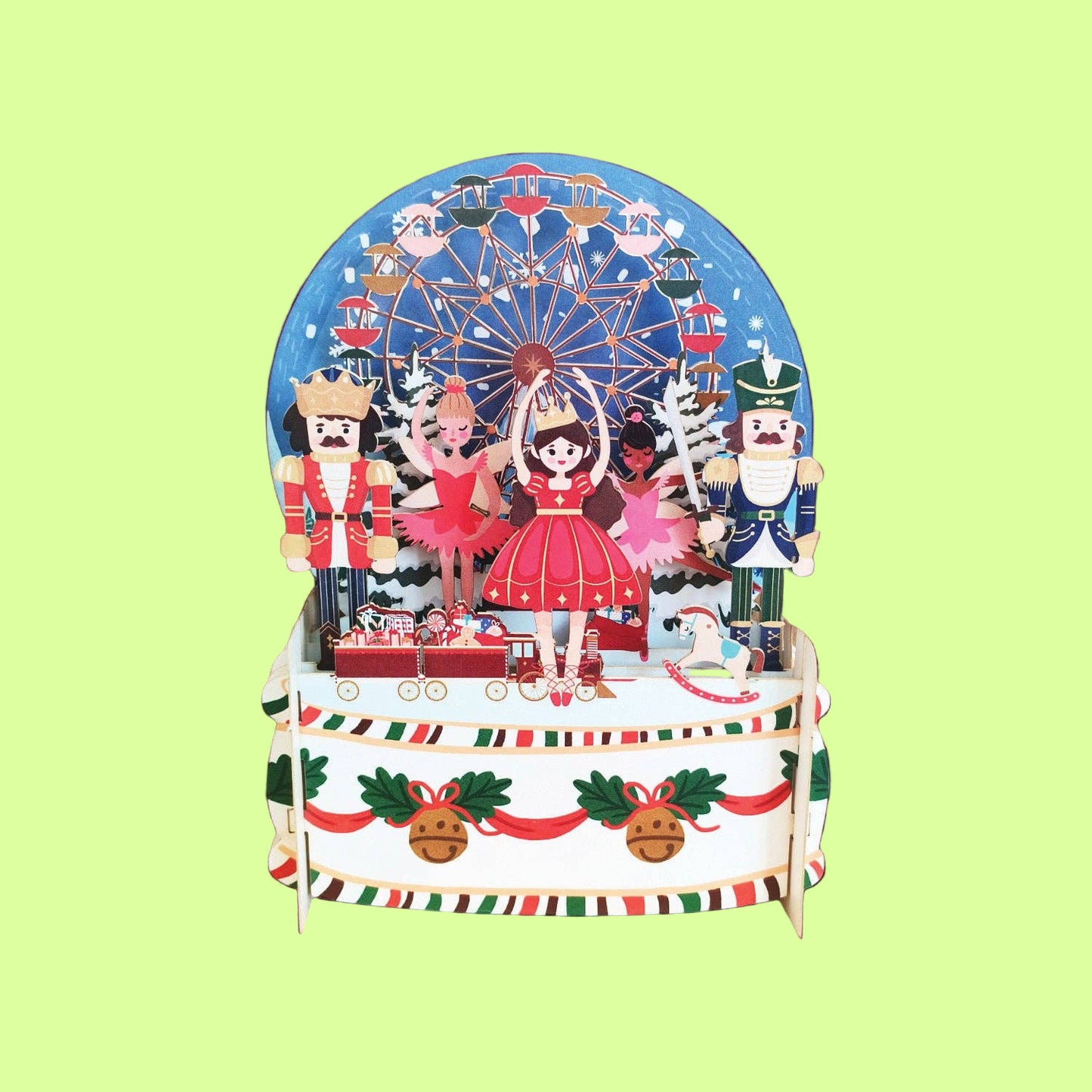 Greeting Card - Nutcracker snow globe