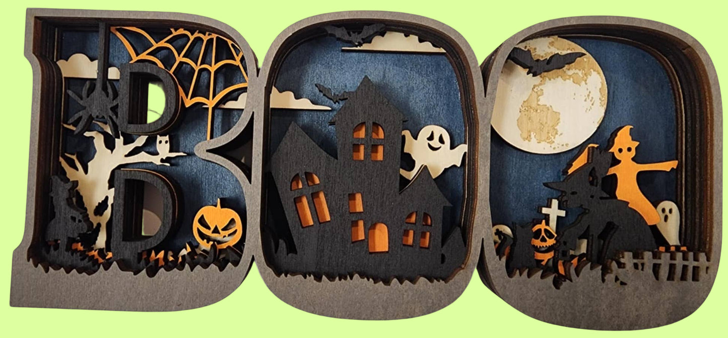 Shelf Sitter - layered birchwood BOO
