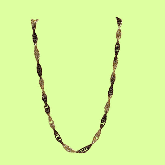Necklace - Choc/Gold DNA by McNorcan Creations