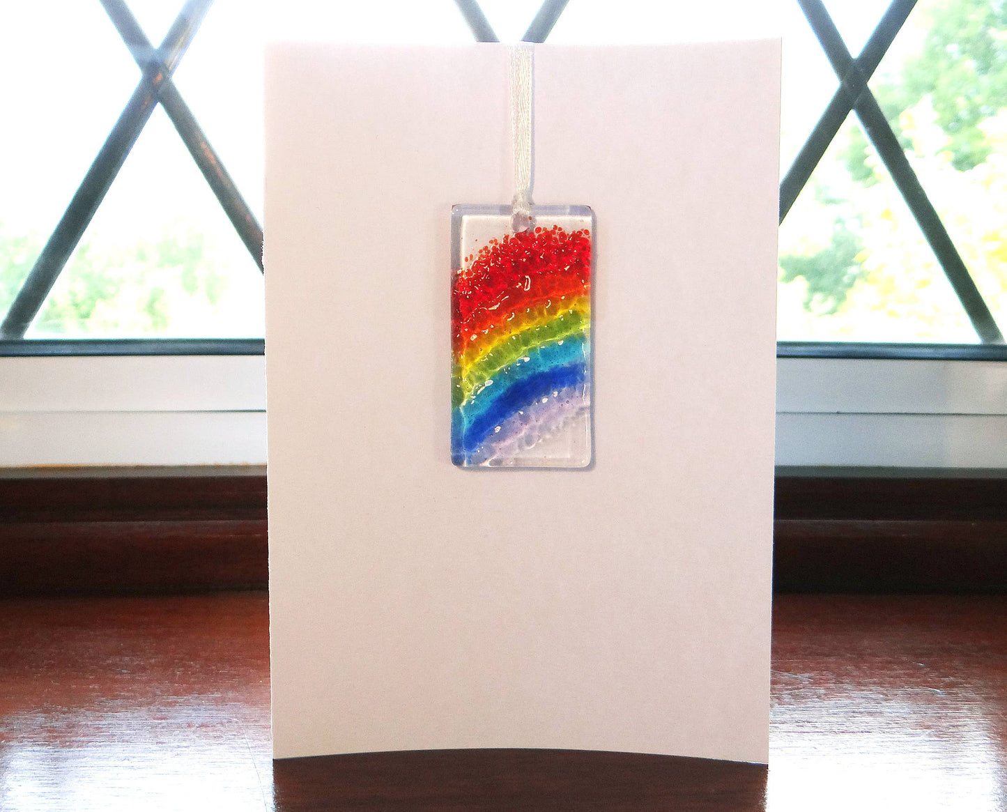 Greeting Card - fused glass light catcher gift various