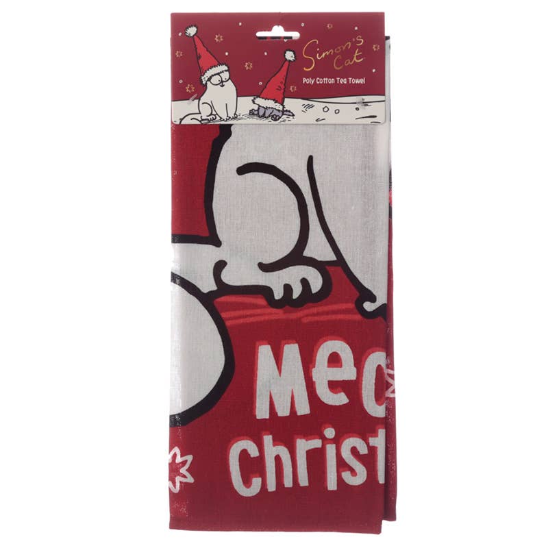 Tea Towel - Christmas Holidays Simon's Cat