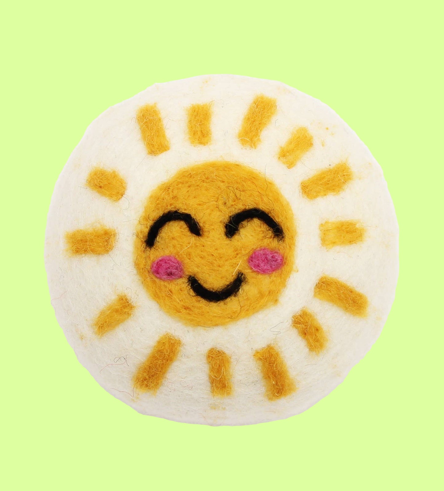 Eco Wool Dryer Balls Fair Trade: Yellow Sun/rays