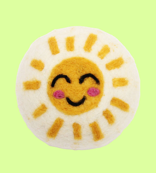 Eco Wool Dryer Balls Fair Trade: Yellow Sun/rays