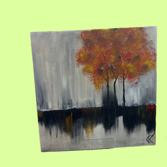 *Art - SK Oil on canvas - Small Orange Tree