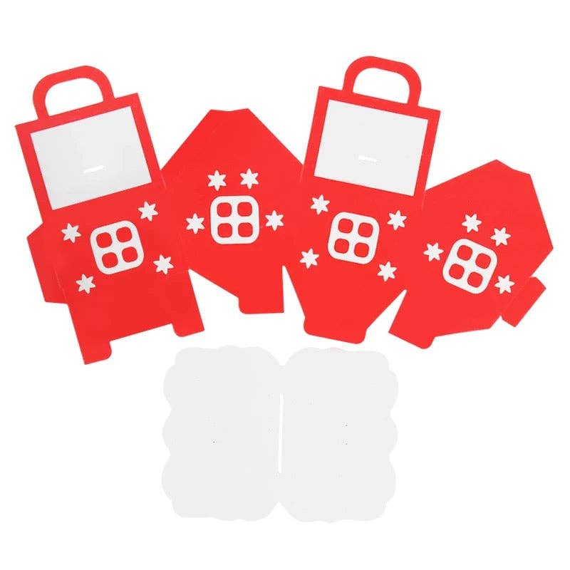 Gift Box - Pack 4 Snow roof house 4hx3.25x2.5 widening to 3.25 top