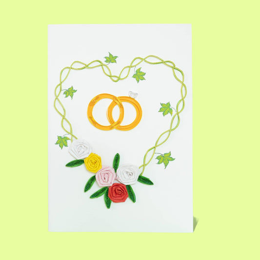 Greeting Card - Quill Wedding Rings