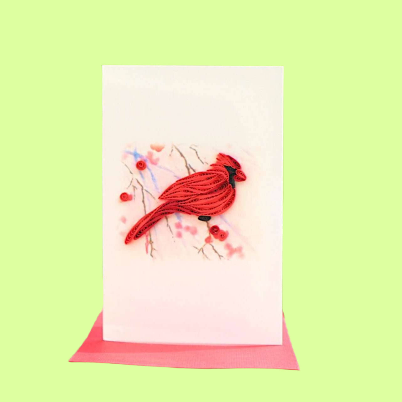 Greeting Card - Quill Cardinal (Mini)