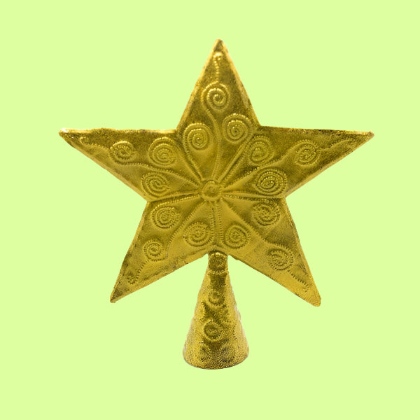 Tree Topper - Metal Painted Gold