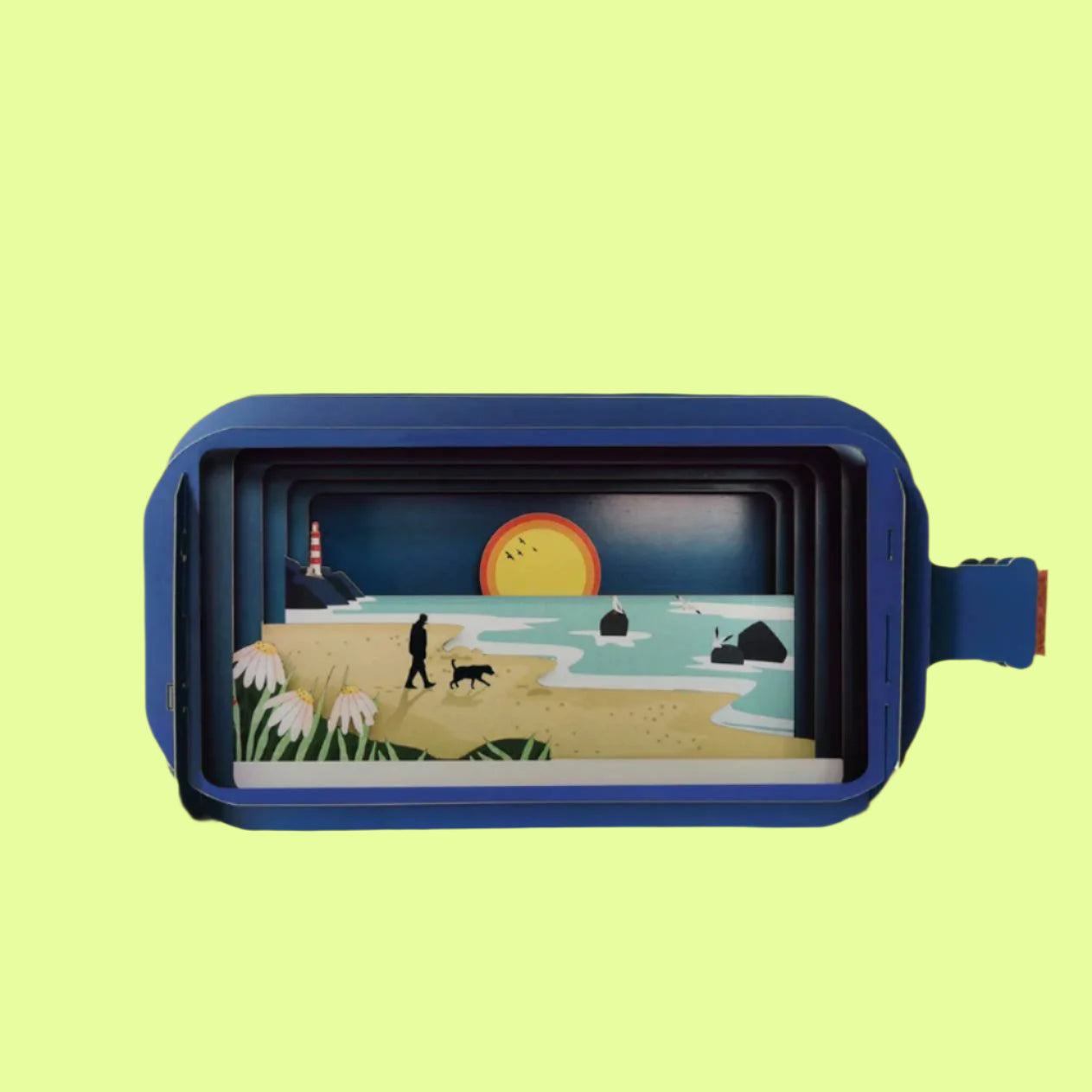 Greeting Card - Message in a Bottle Pop Up Beach Walking