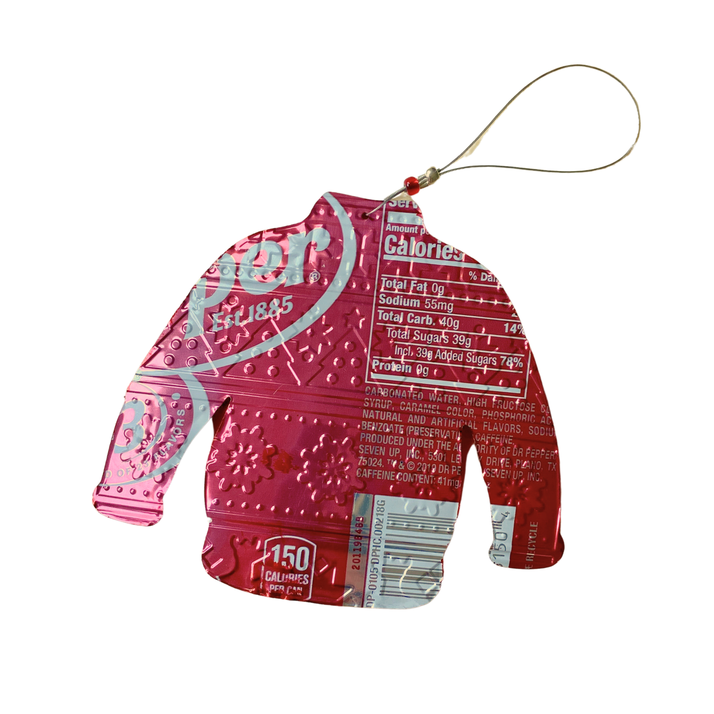Ornament - Recycled Holiday Sweater Red
