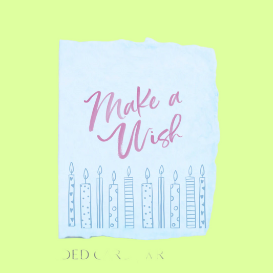 Greeting Card - Single leaf - Make a Wish