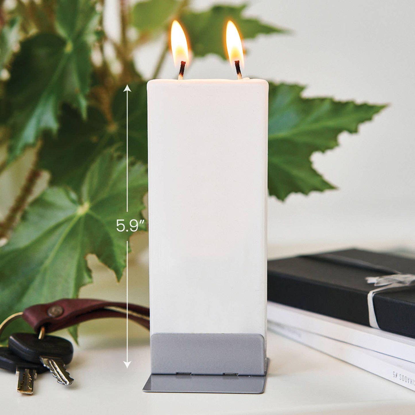 *Candle - Flat Thank You yellow florals