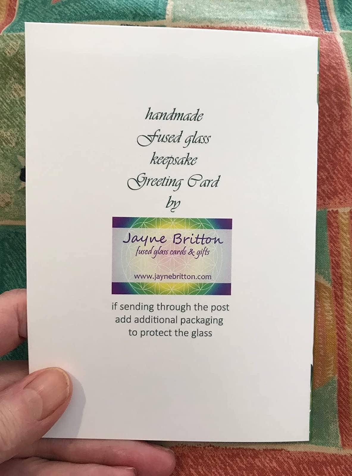 Greeting Card - fused glass light catcher gift various