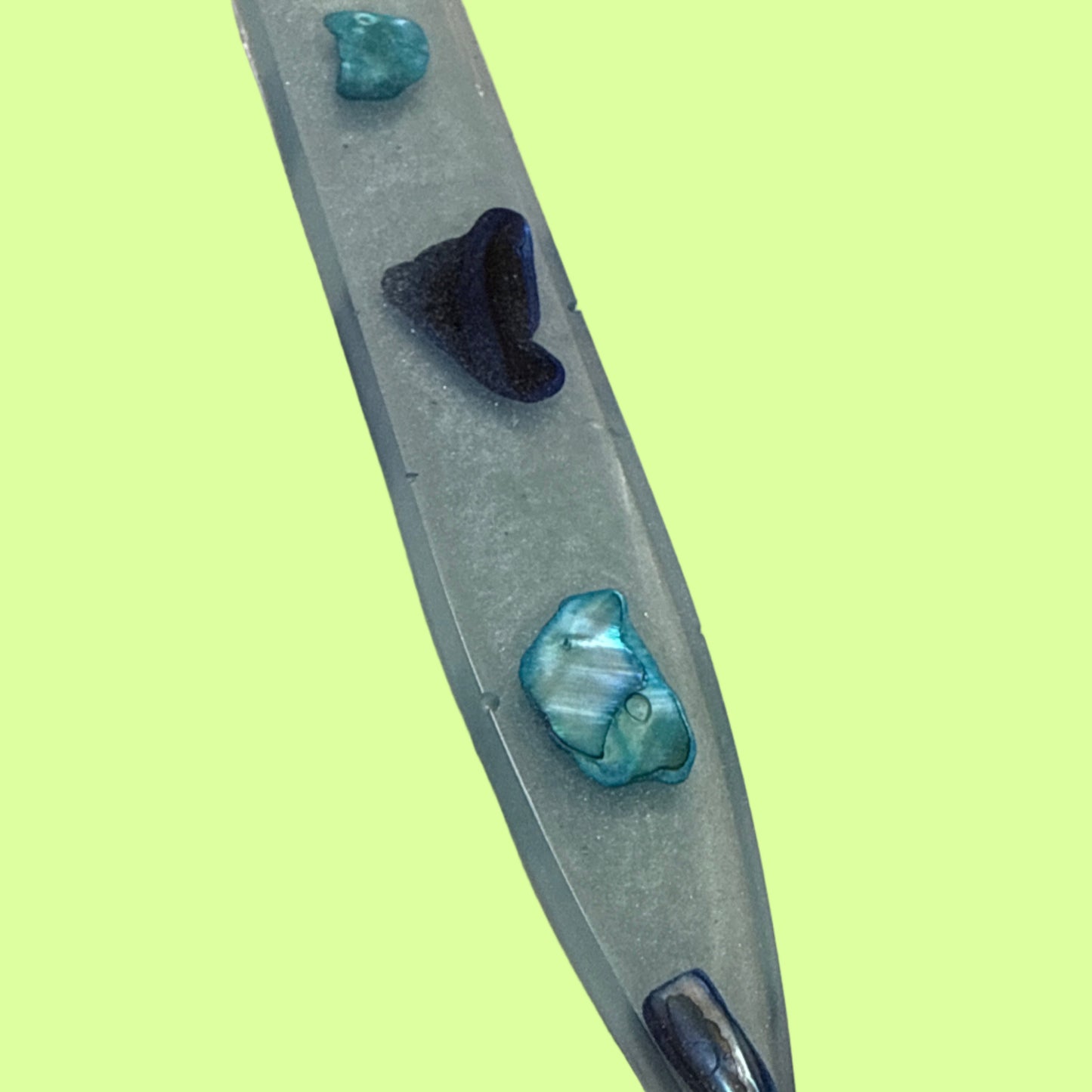 Decor - Handmade by Erin resin sword blue lge