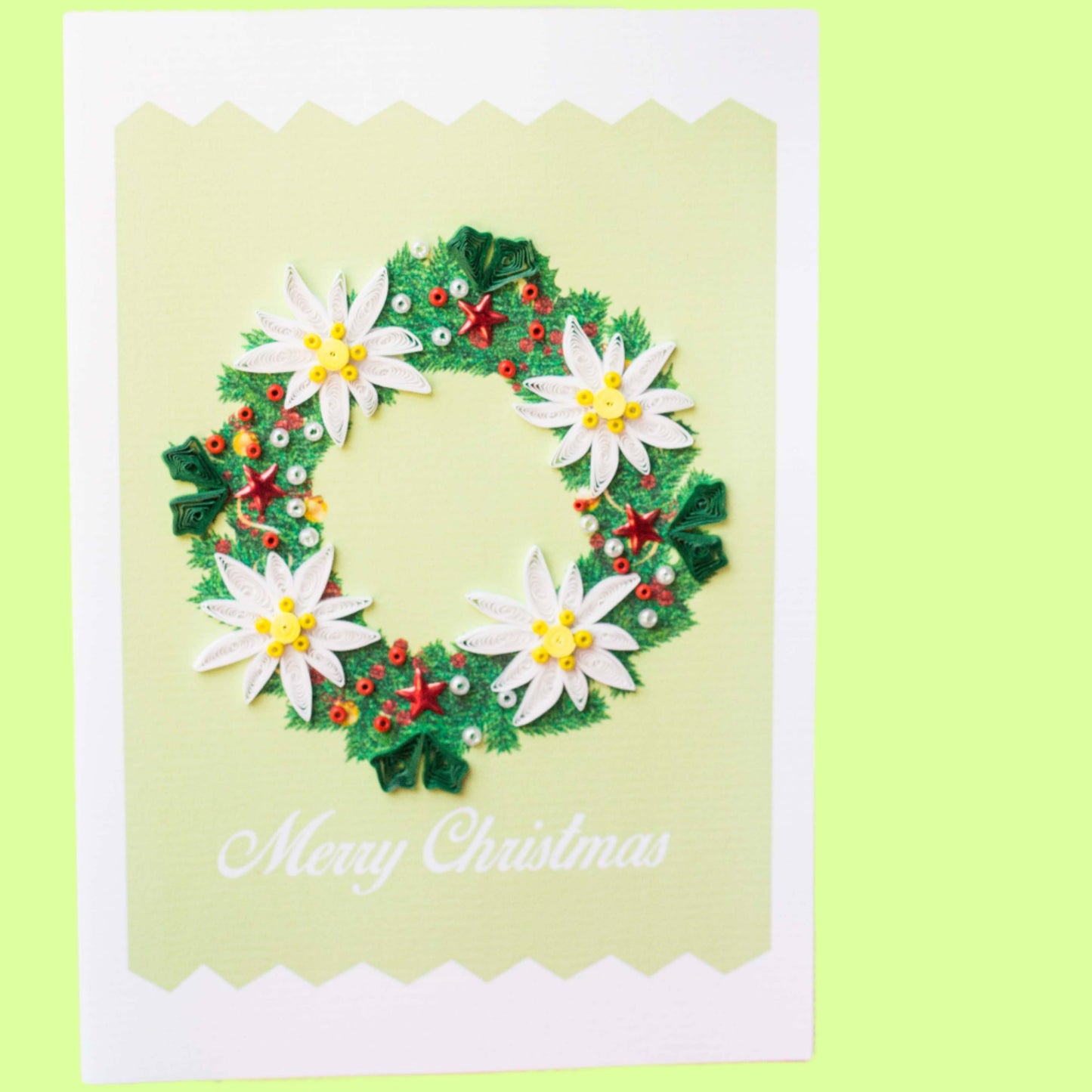 Greeeting Card - Quill Christmas Wreath