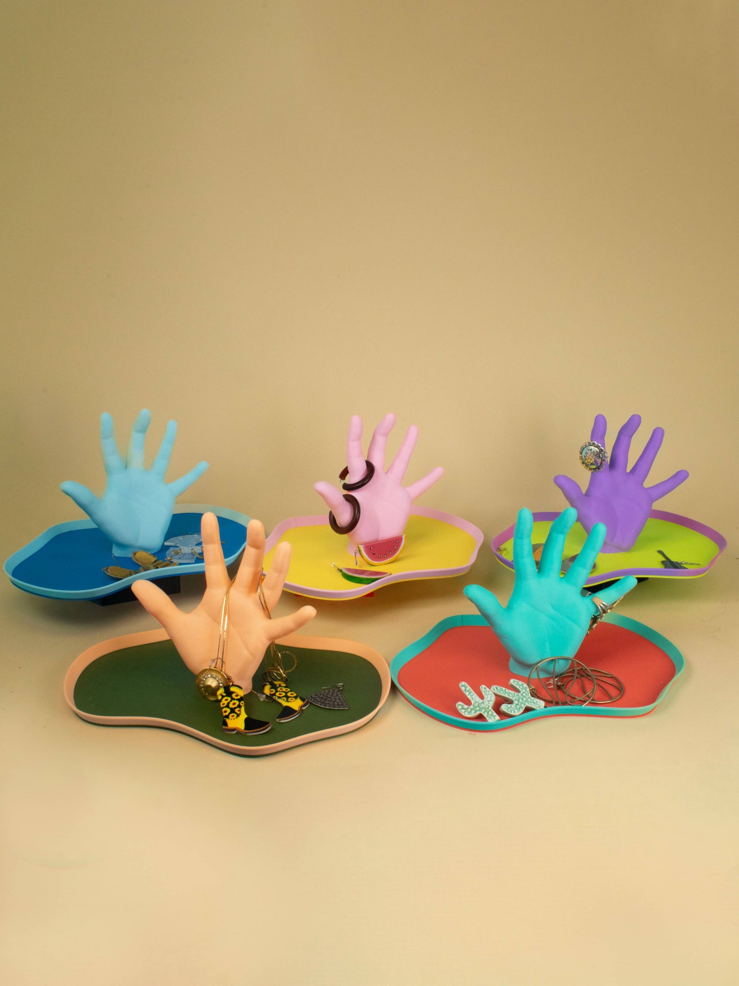 Tray - Catchall Hand - Plum + Lime