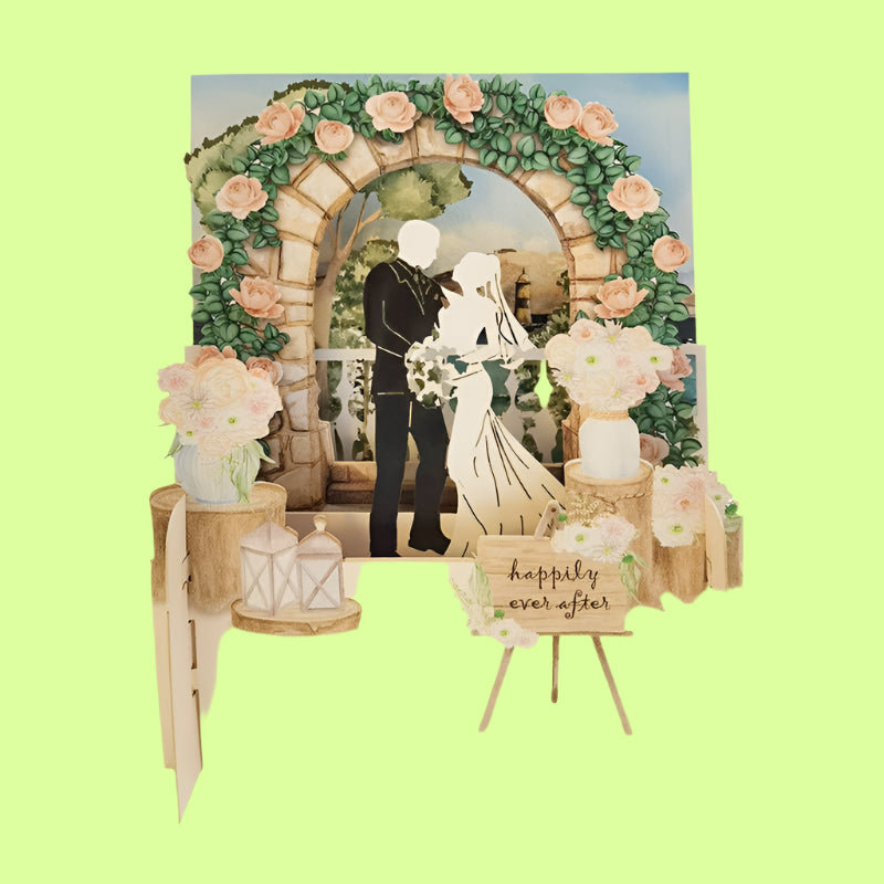 Greeting Card - pop up card - WEDDING