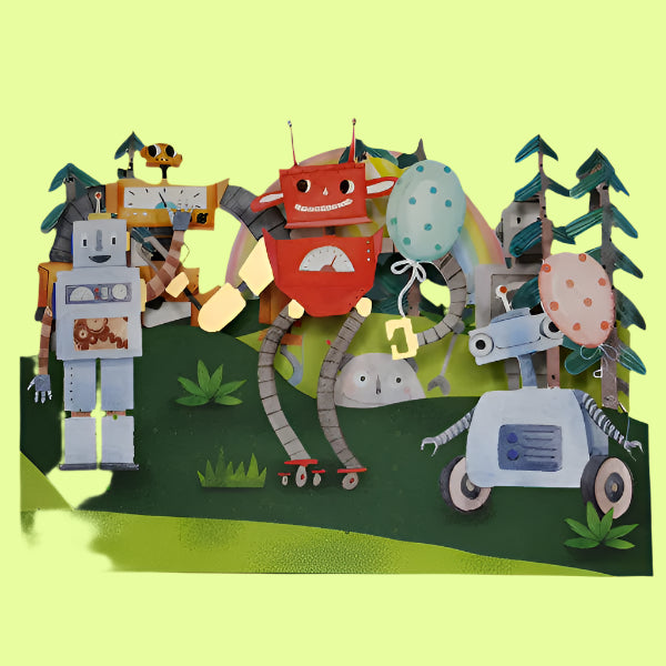Greeting Card - Kids Robots