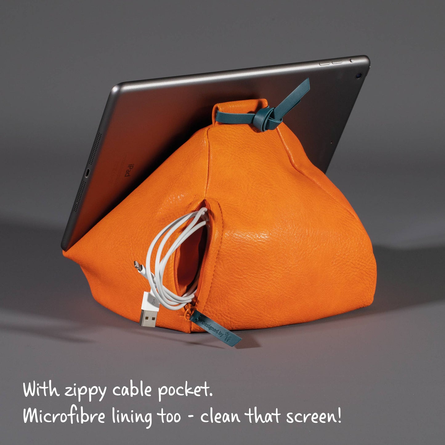Bookaroo Bean Bag Reading Rest: Orange and Teal