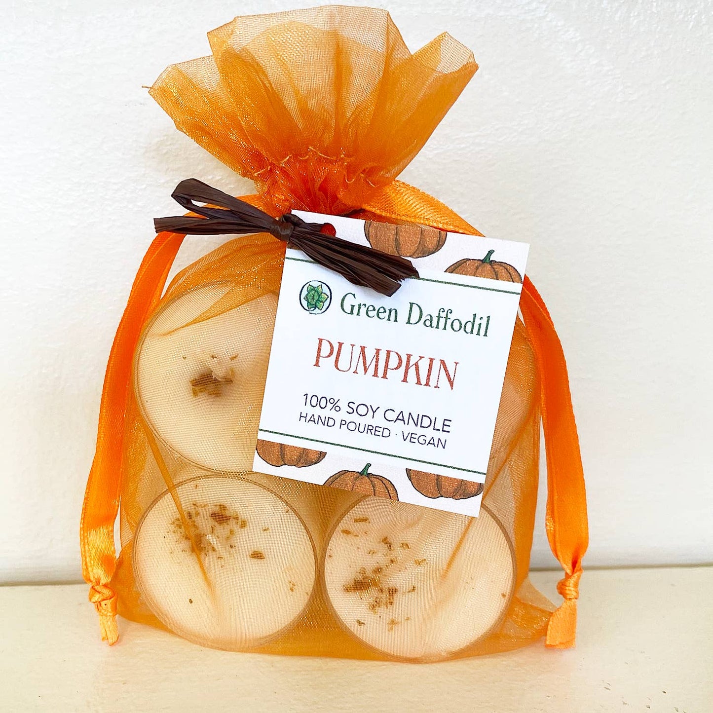 Candle - tealight Pumpkin 4-Pack