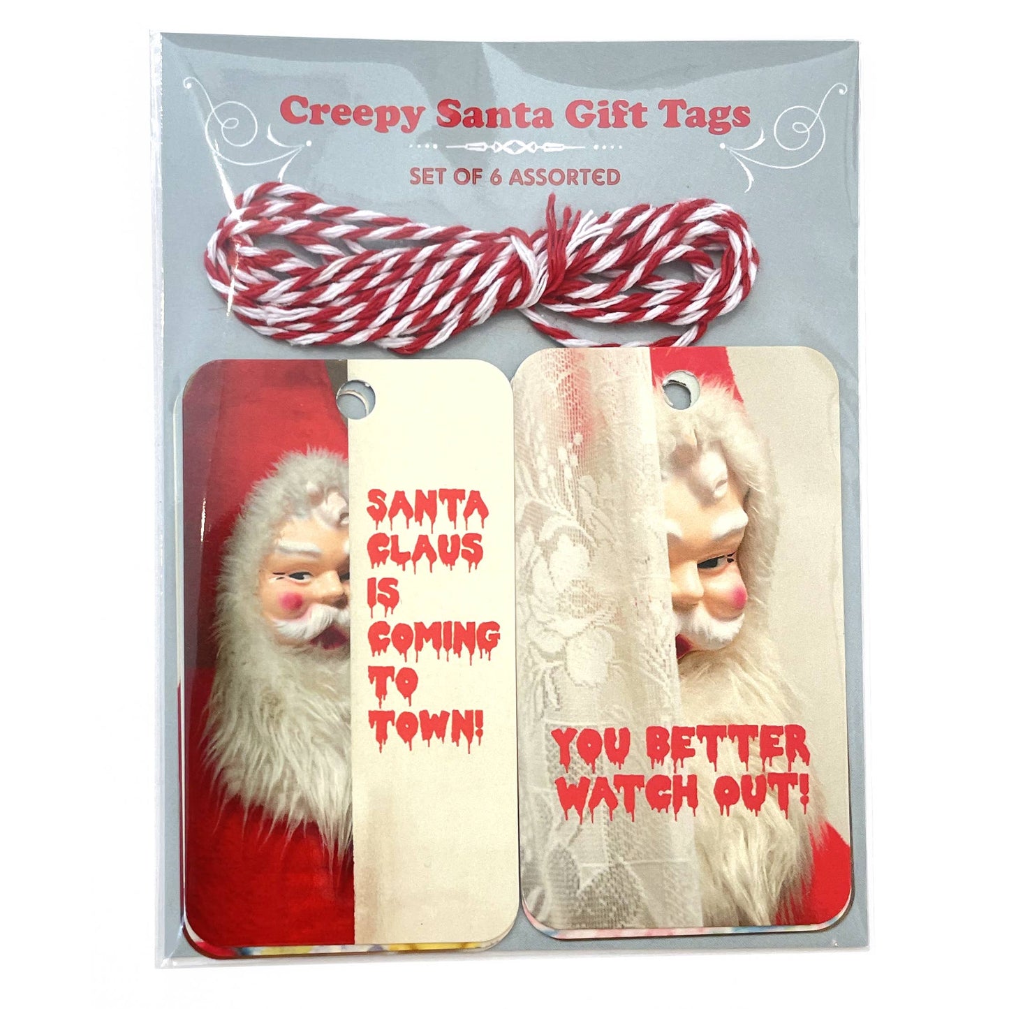 Gift Tag - Creepy Santa