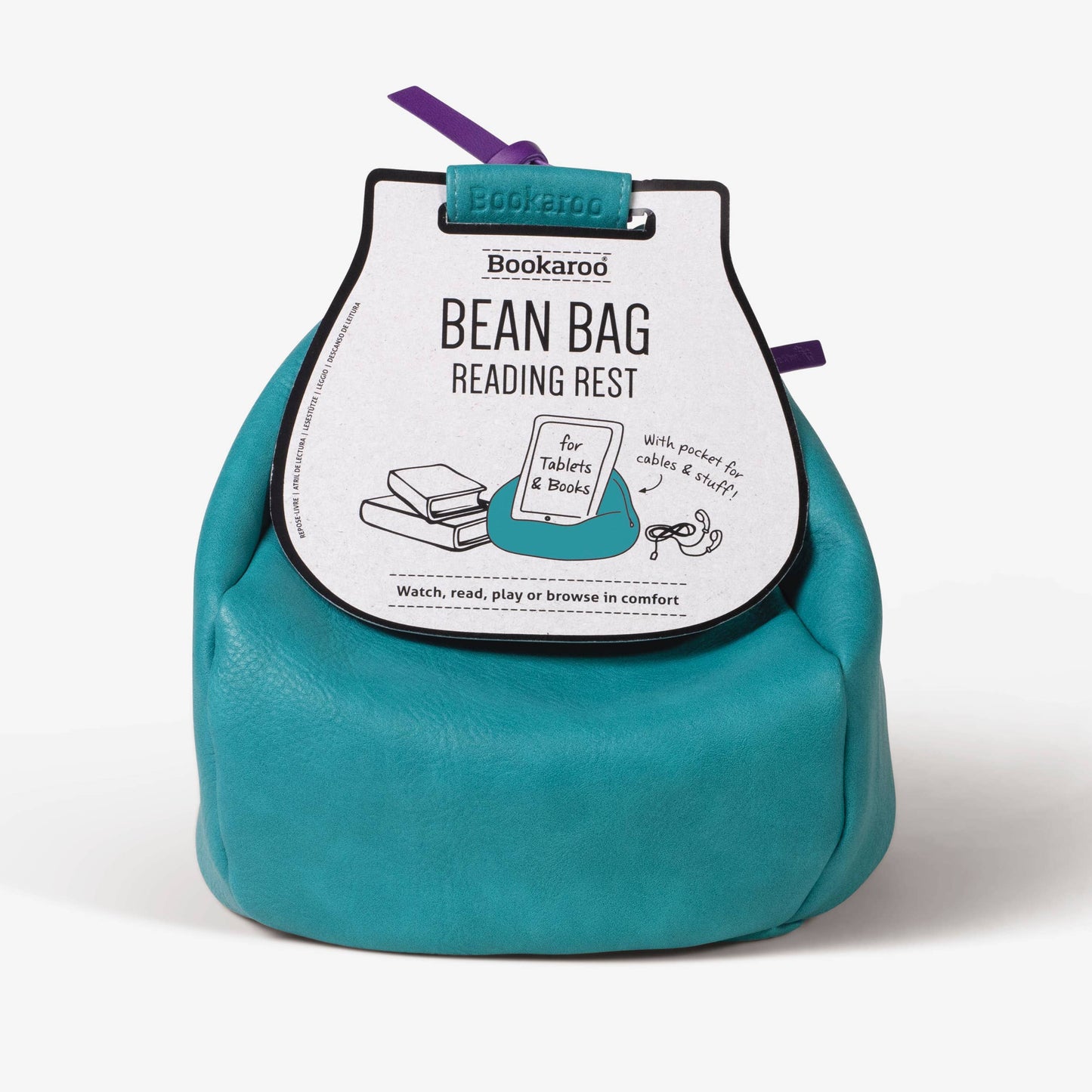 Bookaroo Bean Bag Reading Rest: Orange and Teal