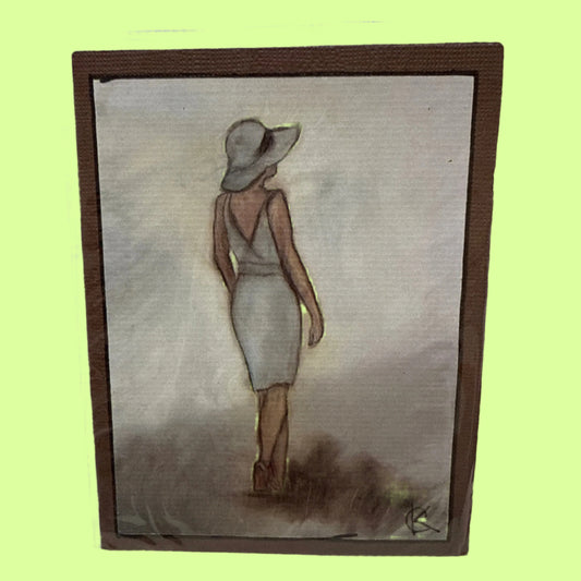 Greeting Card - SK Lady in Blue Dress bn