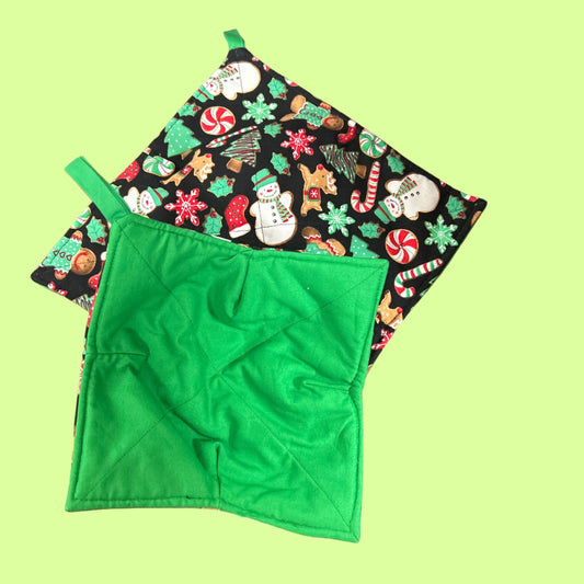 Microwave Cozy - Gingerbread men lge blk
