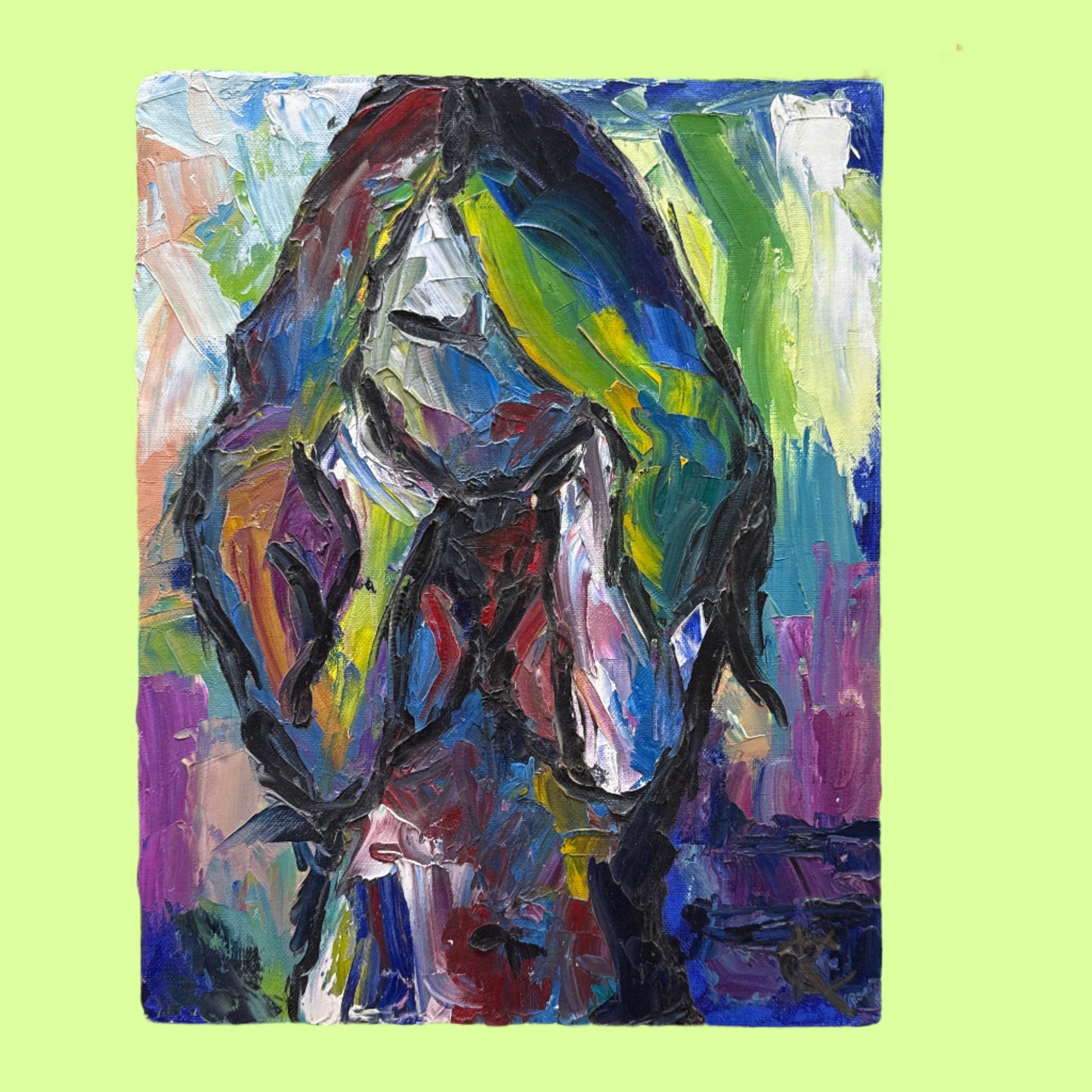 *Art - Oil on Canvas board - Don't Listen