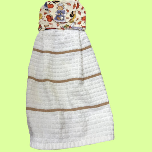 Hand Towel - Handmade by Rosemary - Pumpkin & Bears