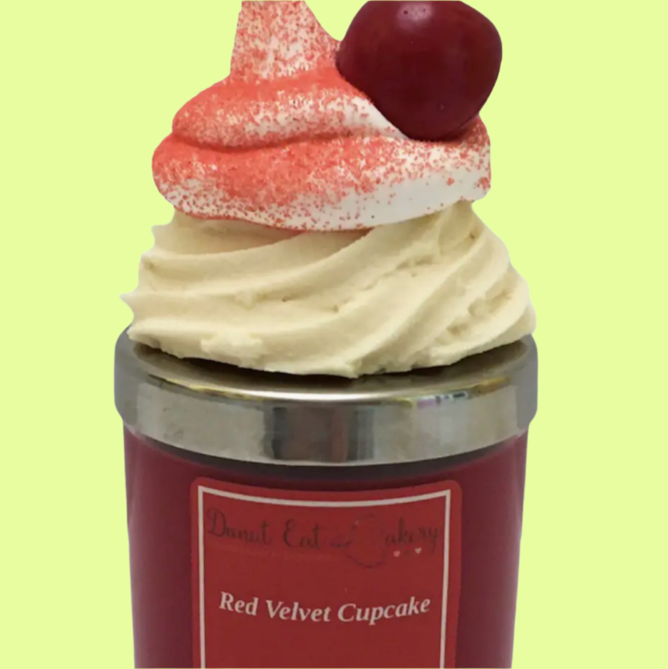 *Candle - Decorative Lid Red Velvet Cupcake