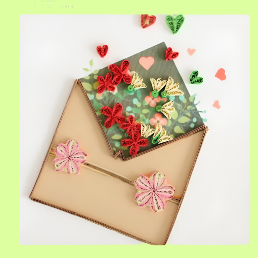 Greeting Card - Quill Sent with Love