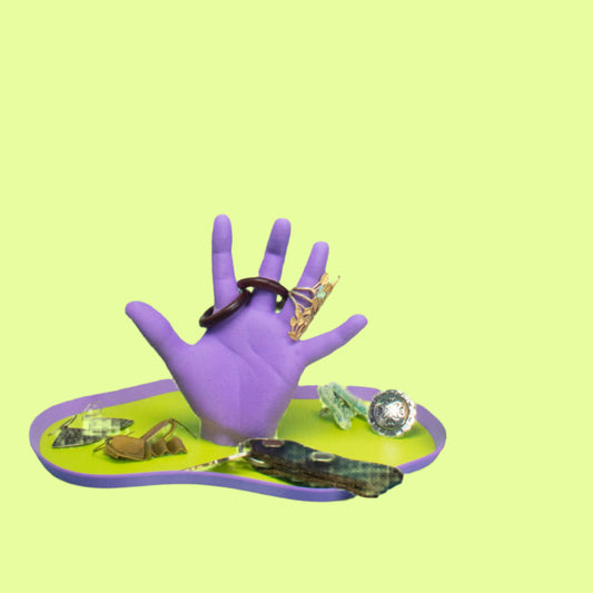 Tray - Catchall Hand - Plum + Lime