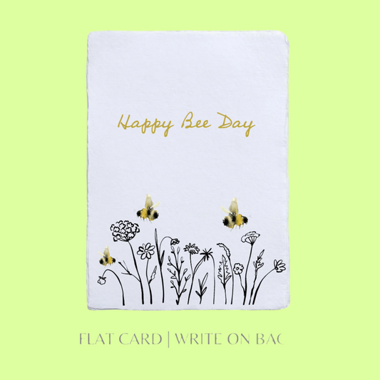 Greeting Card - folded - Happy Bee Day