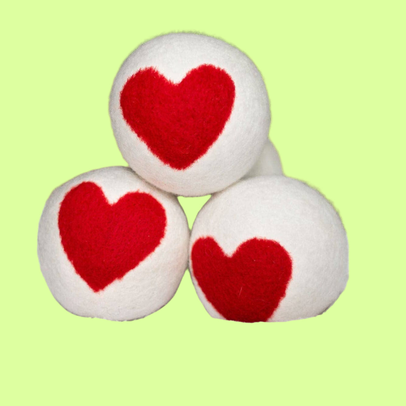Dryer Ball - F 100% NZ wool red heart