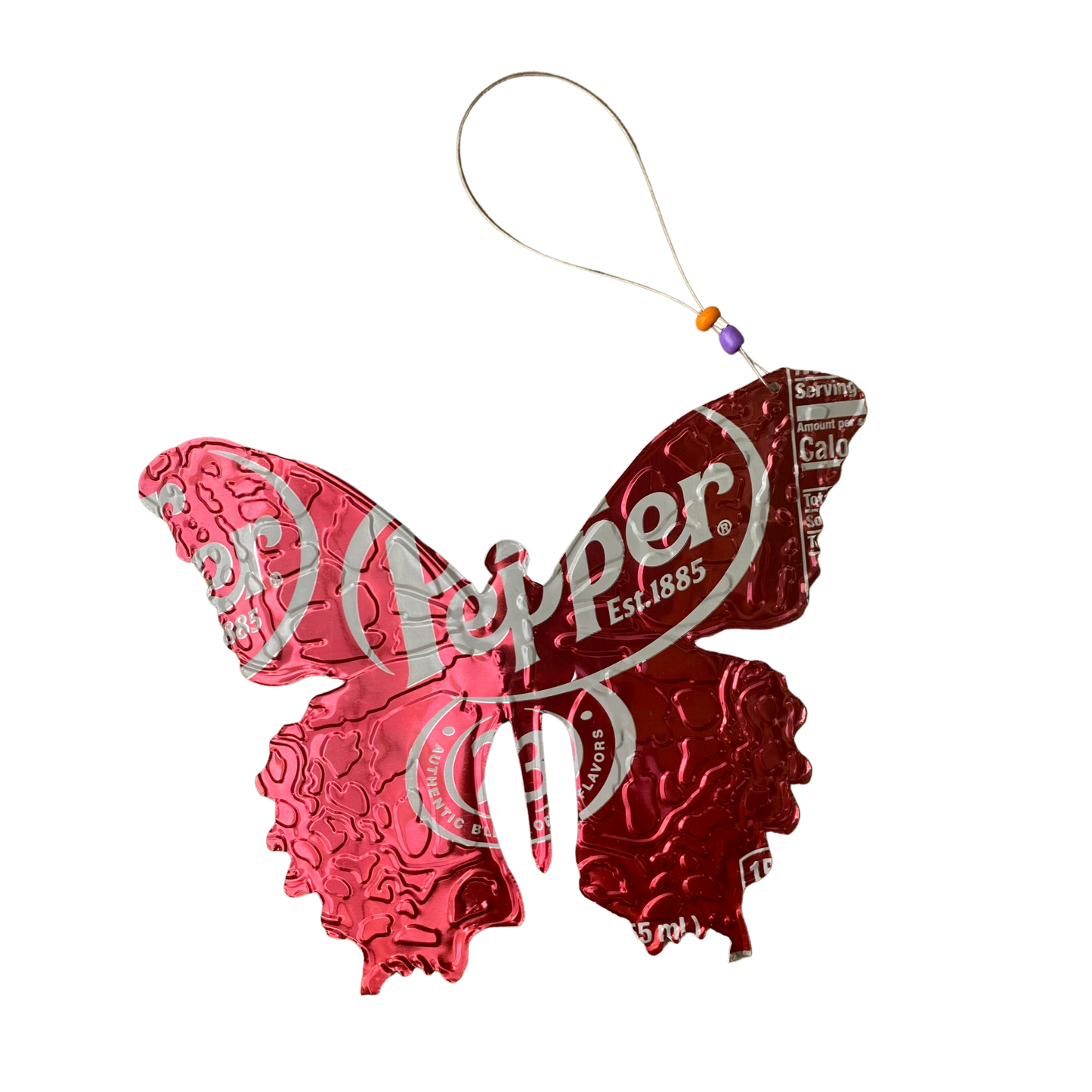 Ornament - Upcycled Beverage Can - Butterfly