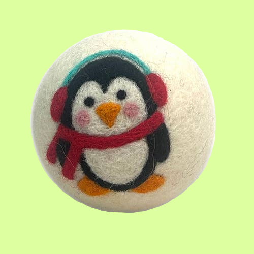 Dryer Balls- Holiday Penguin