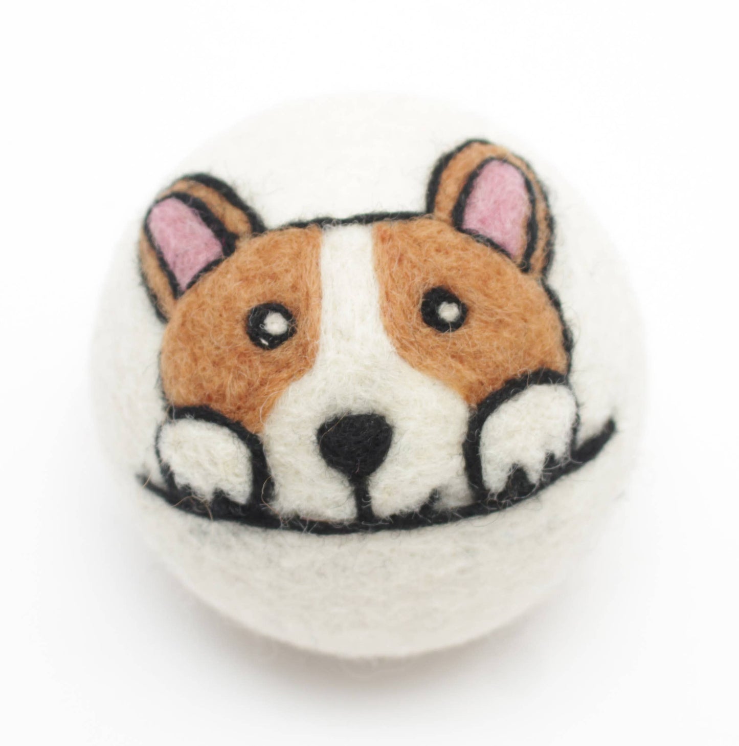 Eco Wool Dryer Balls Fair-Trade: Brown Dog pink toungue