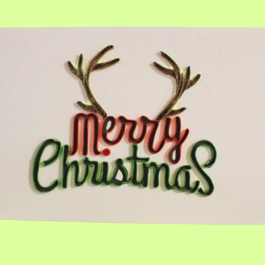 Greeting Card - Quill Christmas Antlers