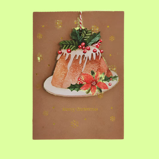 Greeting Card - Wood ornament-PUDDING