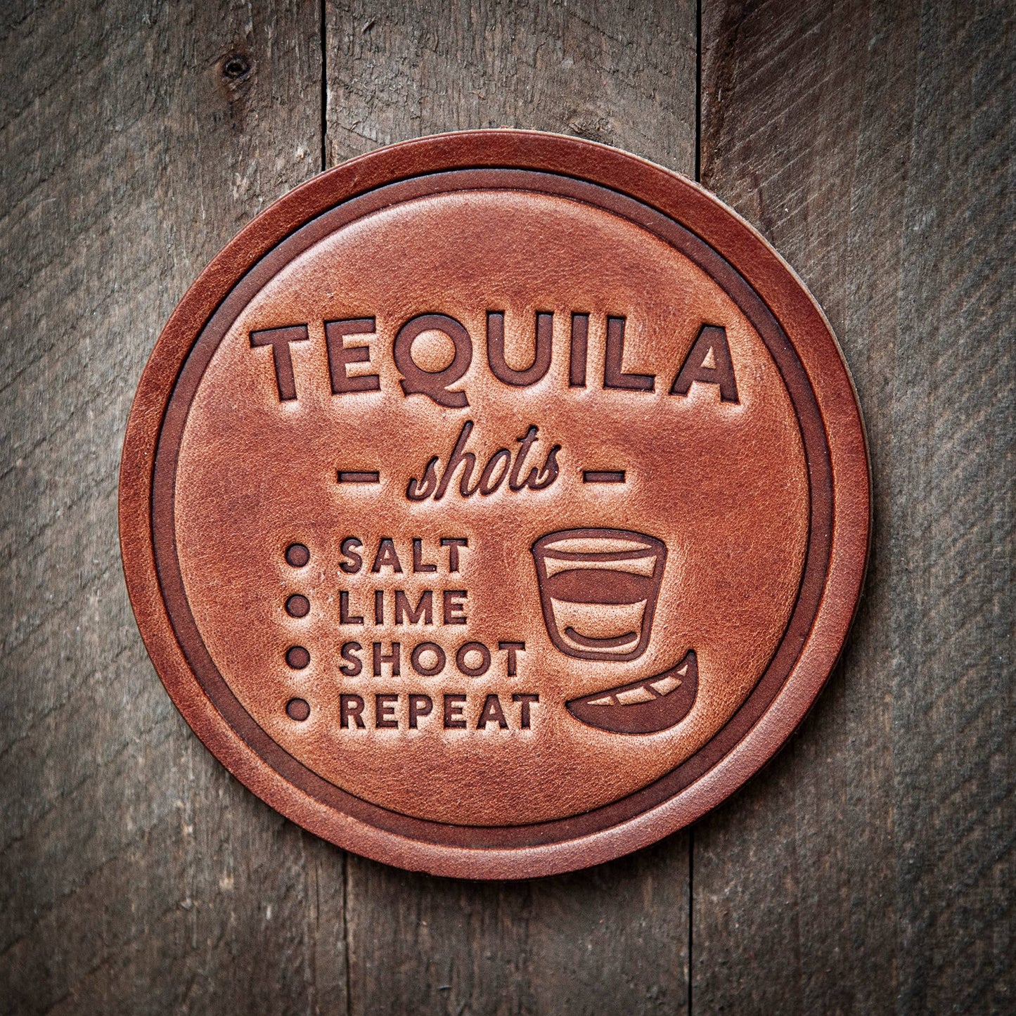 Coaster - Leather - Tequila Shots