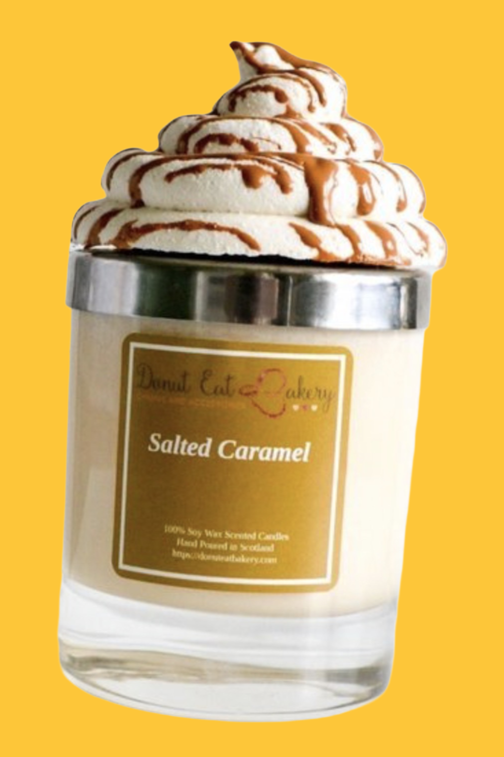 *Candle - Decorative Lid Salted Caramel Cupcake