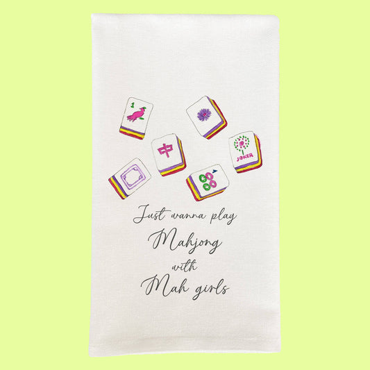 Kitchen Towel - Mahjong with Mah Girls